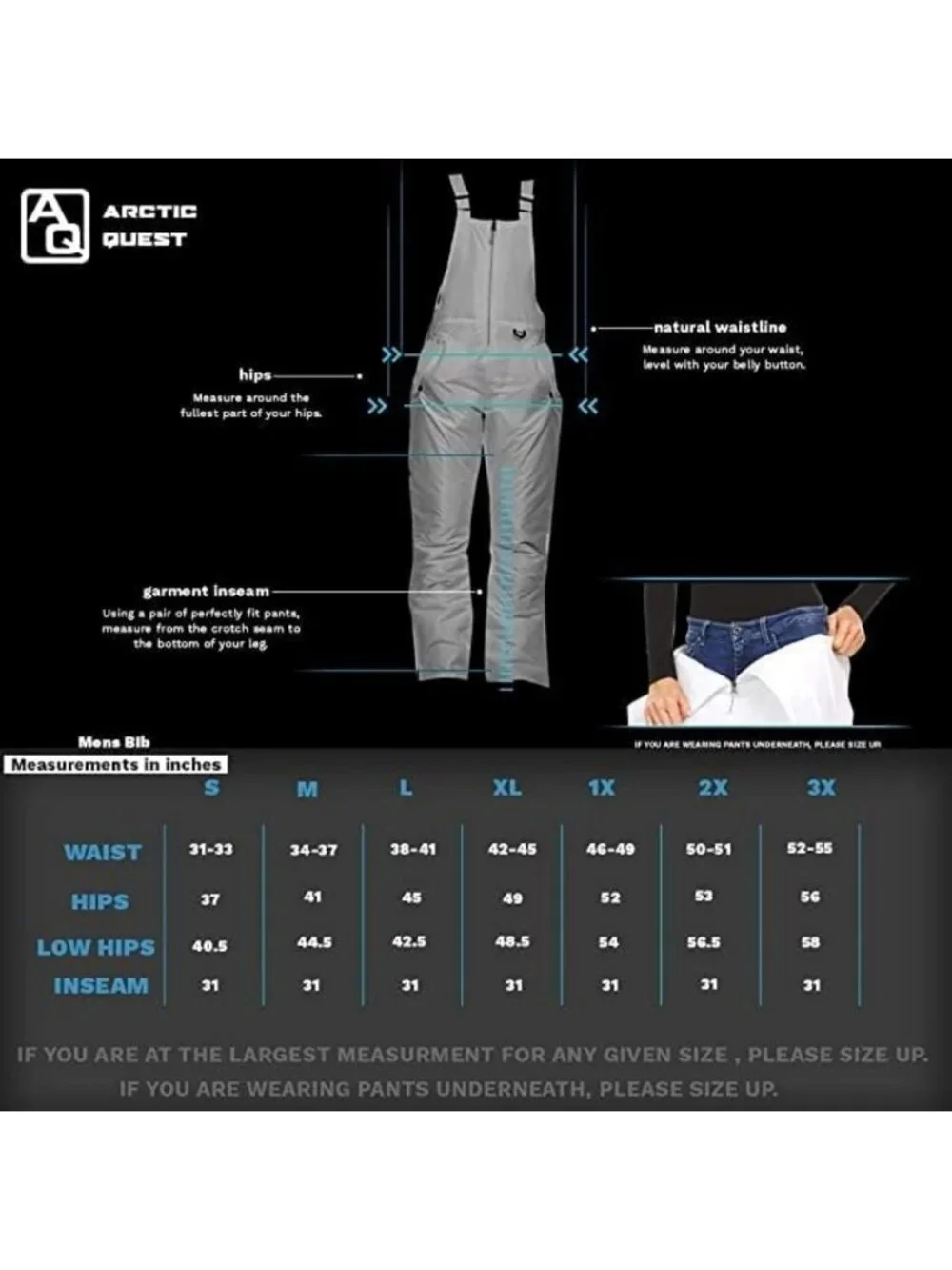 Men's Insulated Snow Bib Overalls - Waterproof, Warm, Winter Gear for Skiing